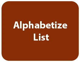 Alphabetize List Tool